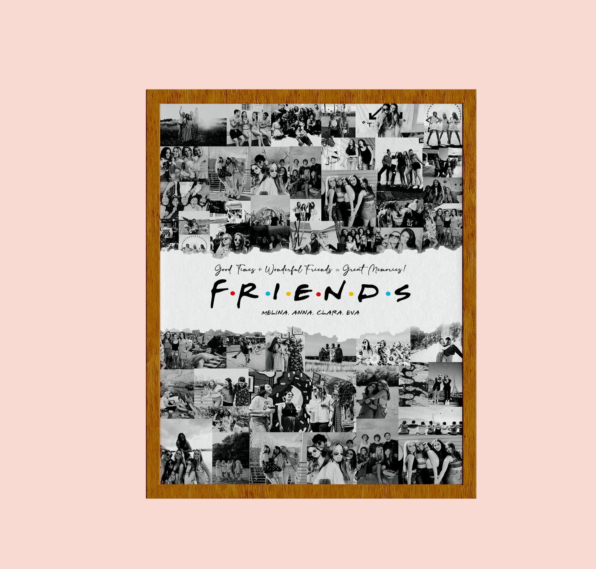 Best Friend Photo Collage, Personalized Bff Photo Collage, Best Friend Photo Gift, Bestie Custom Photo Collage