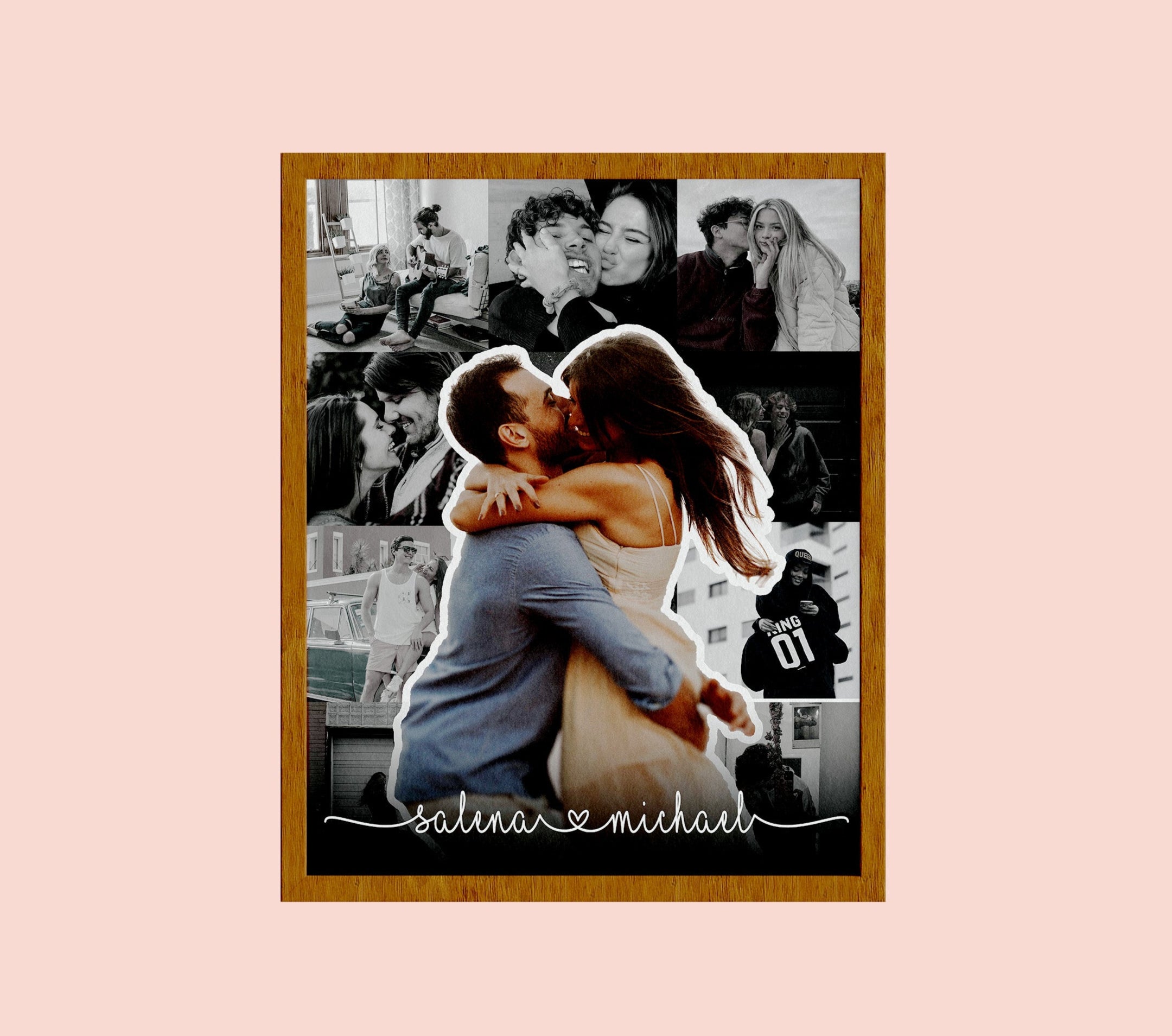 First Valentine's Day Gift, Custom Personalized photo collage for Anniversary