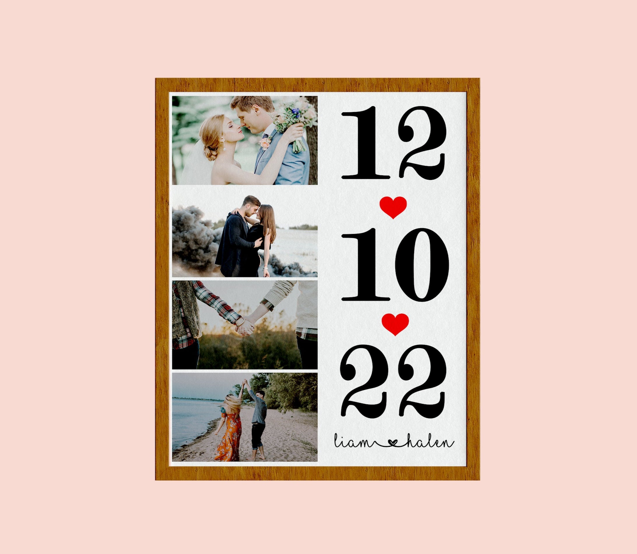 Personalized Anniversary Gift for Couple, First Anniversary Art