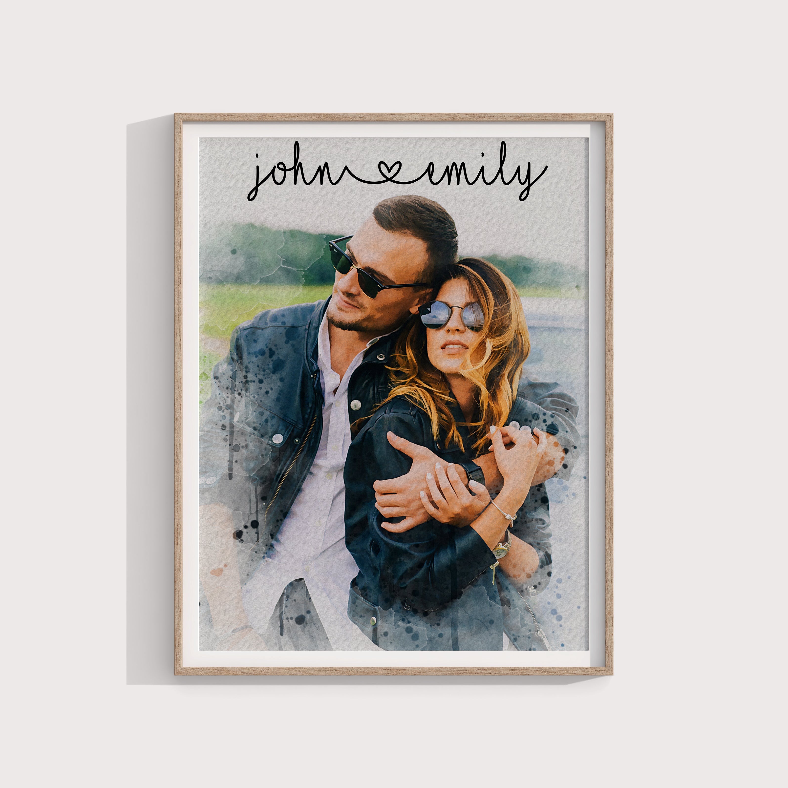 Custom Watercolor Painting From Photo, Engagement Gifts for Couple, Wedding Anniversary Gifts