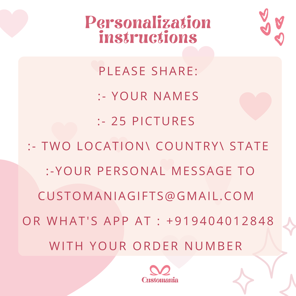 Heart Shaped Polaroid Map Art, Couple Photo Collage, Two Location Love Map, Personalized Anniversary Gift