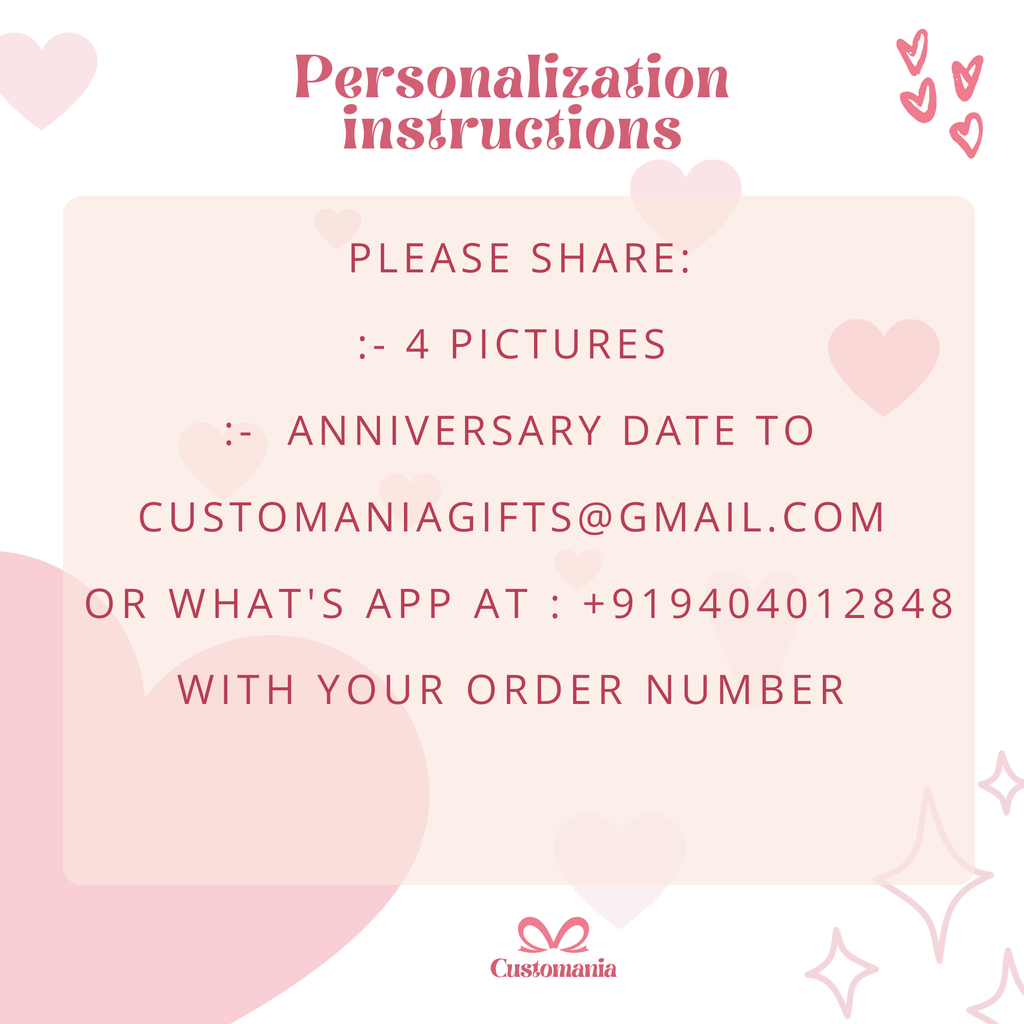 Custom Year Anniversary Gift, Personalized Geart Shaped and 3 Polaroid with Where it all began month and date marking gift