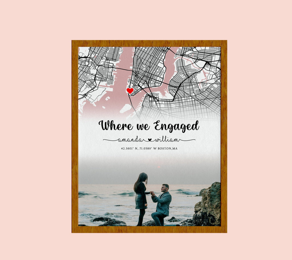 Where It All Began Map, Custom Map Art,Couple Map Gift,Love Story Map,Anniversary Gift
