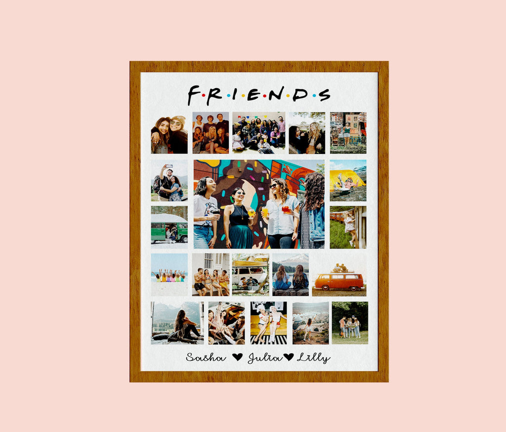 Best Friend Gifts, Best Friends Photo Collage, Travel Memories , Wanderlust Gift