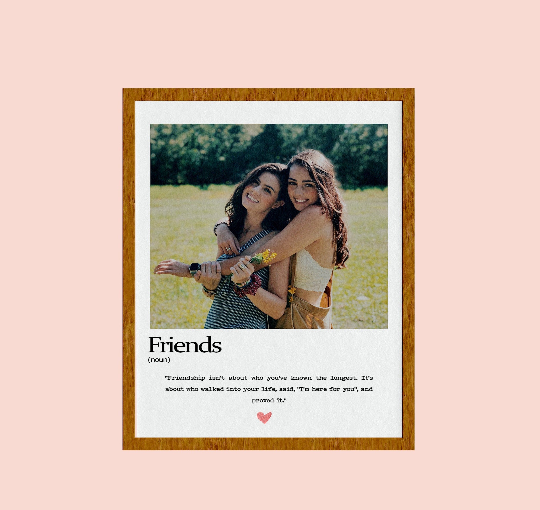 Custom Friend prints, Personalized Best Friend Portrait, Best friends custom gift picture