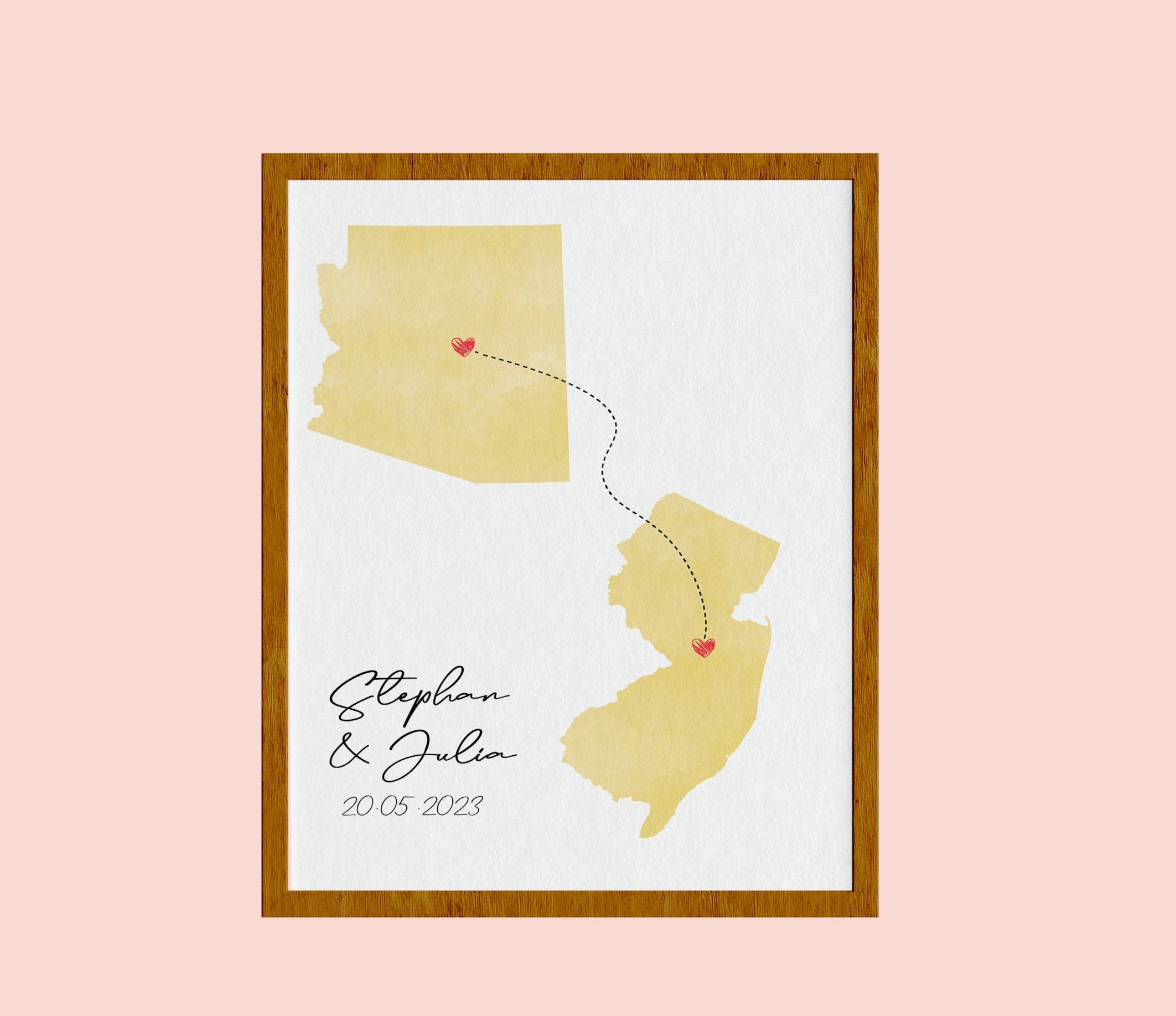 State To State Gift, Christmas Gift, Long Distance Gift Long Distance Friendship, Moving Gift