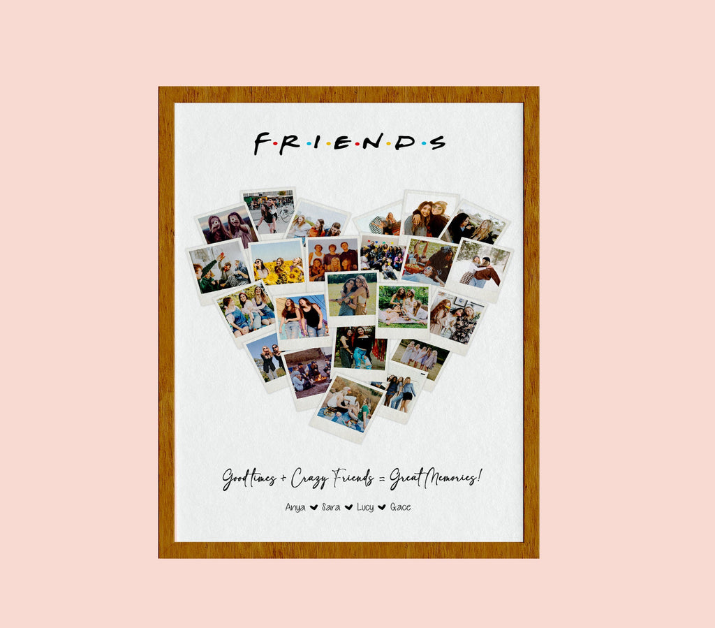 Best Friend Gifts, Best Friends Photo Collage, Personalized Best Friend Keepsake, Bestie Gift
