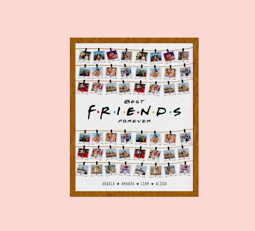 PERSONALISED BEST FRIEND Print, Wall Art Print, Best Friend Gift, Custom Gift With Photo