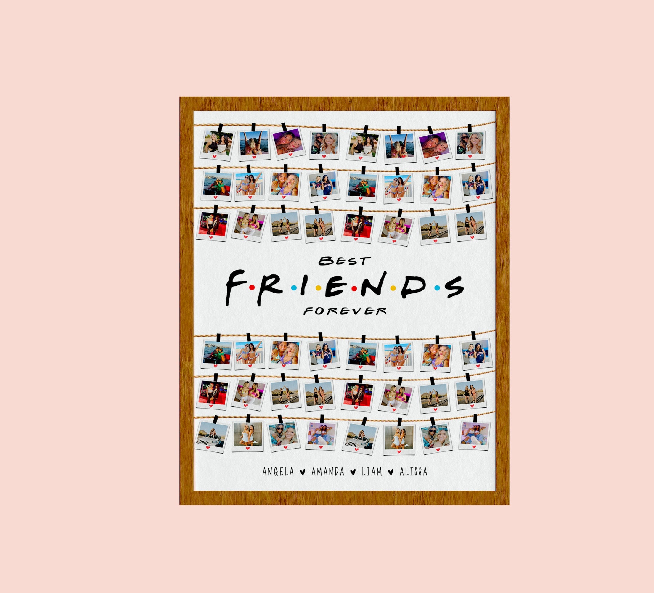 PERSONALISED BEST FRIEND Print, Wall Art Print, Best Friend Gift, Custom Gift With Photo