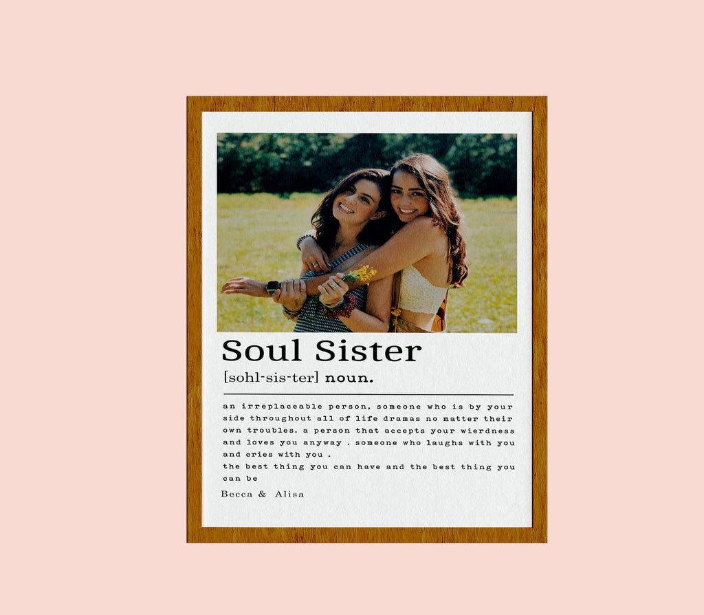 Soul Sister Definition, Best Friend Birthday Gift, Personalized Gift For BFF