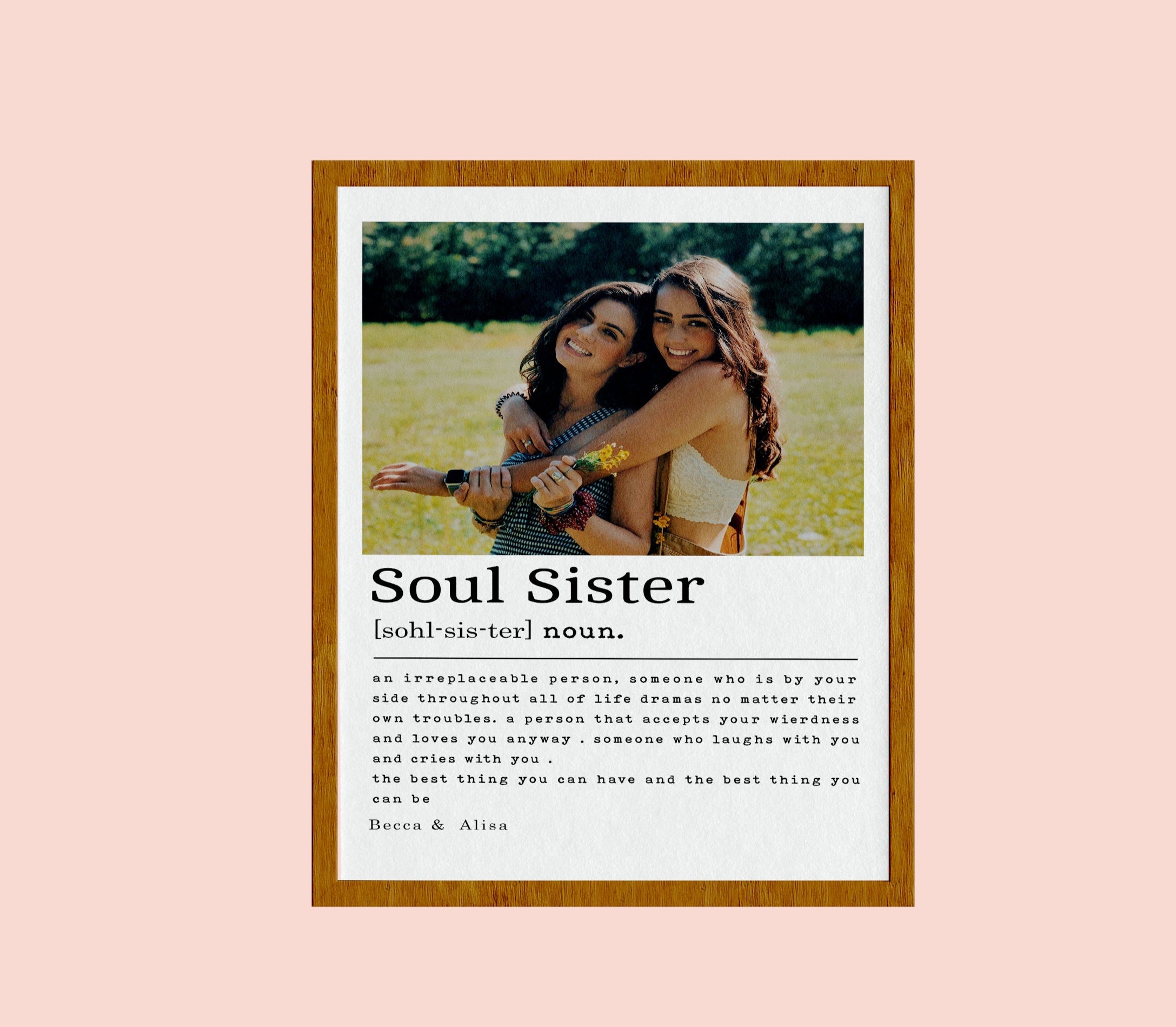 Soul Sister Definition, Best Friend Birthday Gift, Personalized Gift For BFF