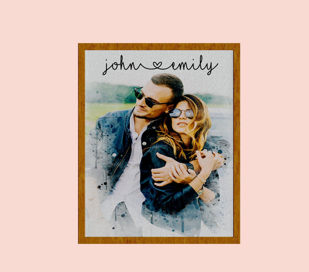 Custom Watercolor Painting From Photo, Engagement Gifts for Couple, Wedding Anniversary Gifts