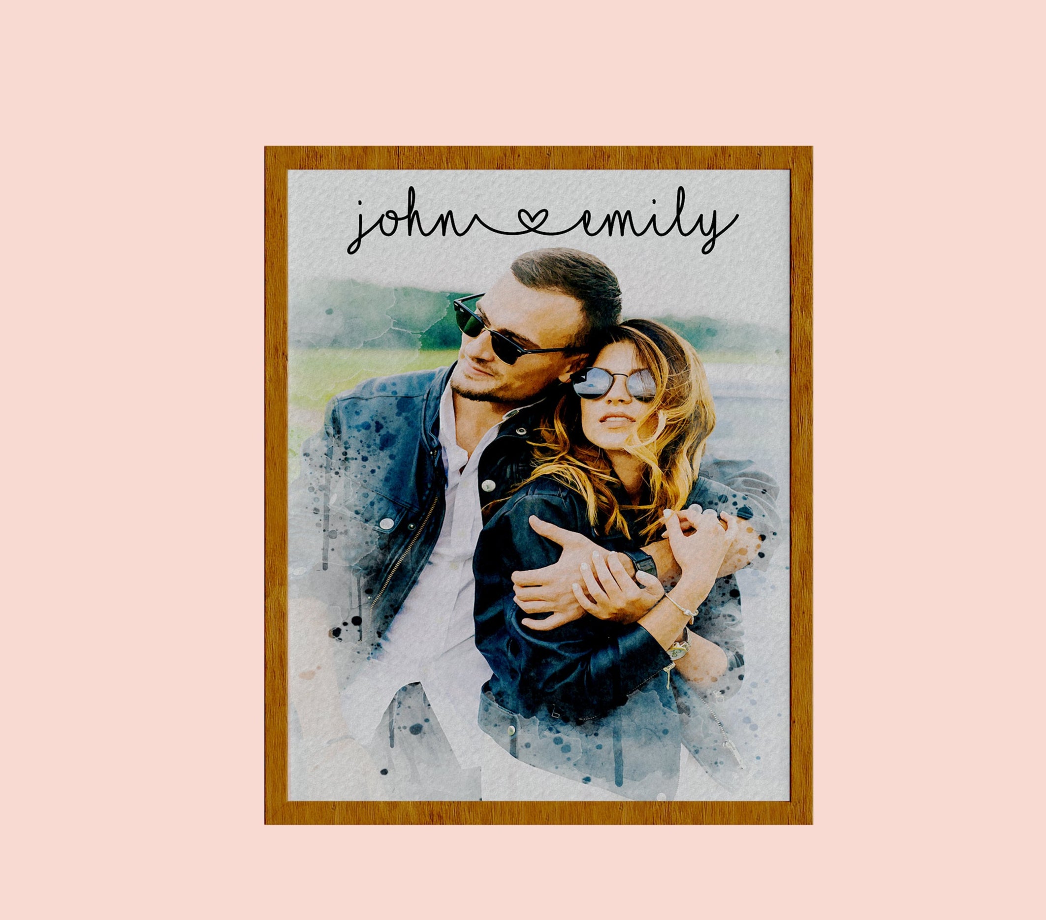 Custom Watercolor Painting From Photo, Engagement Gifts for Couple, Wedding Anniversary Gifts