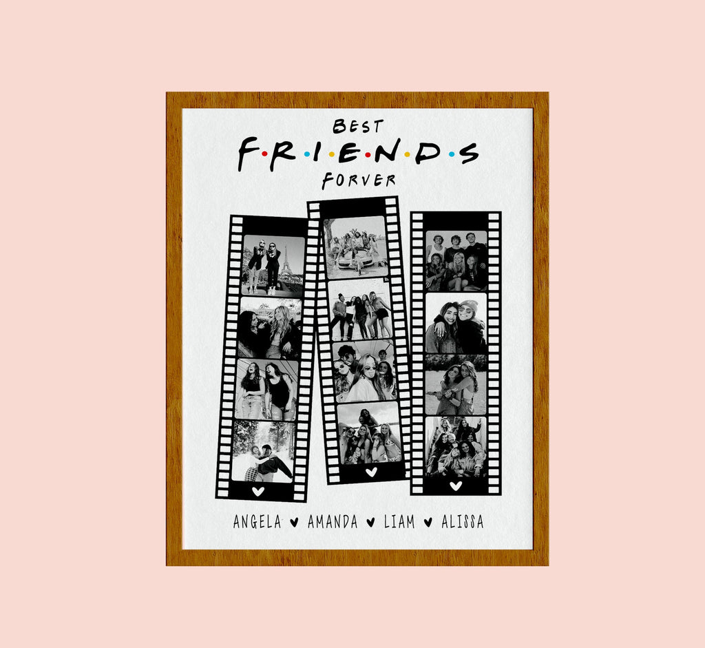 Best Friend Gifts, Best Friends Photo Collage, Personalized Best Friend Keepsake, Bestie Gift, Friendship Print
