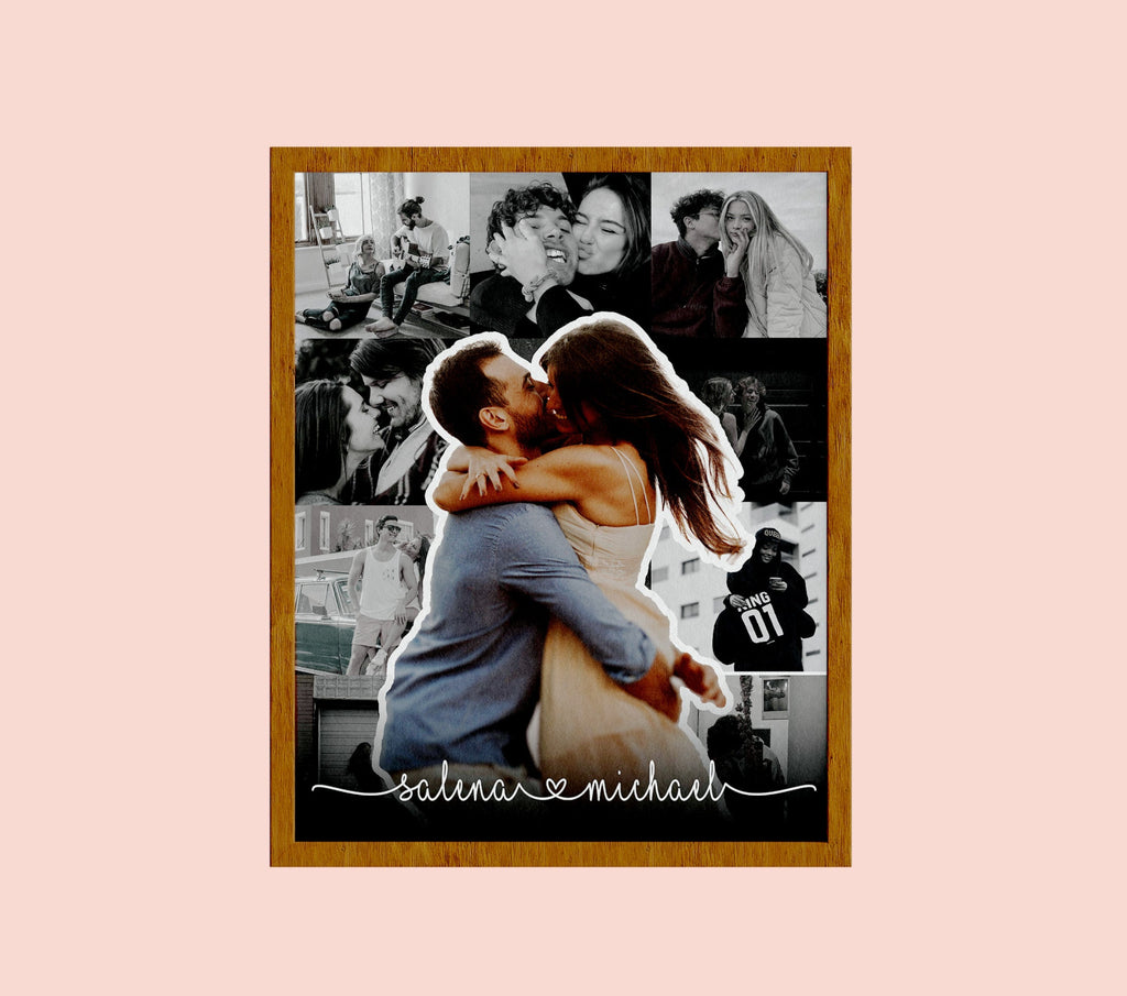 First Valentine's Day Gift, Custom Personalized photo collage for Anniversary