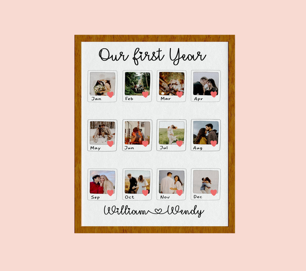 Personalized Anniversary Gift for Couple, Polaroid photo collage gift for couple,  Wedding Anniversary gift for couple