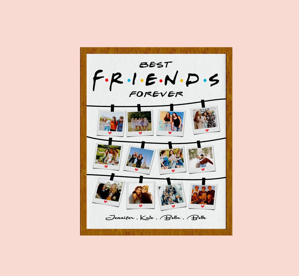 Best Friend Gifts, Best Friends Photo Collage, Personalized Best Friend Keepsake, Bestie Gift