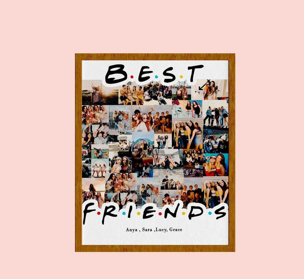 Bestie Personalized Collage, Gift for Best Friend, Photo BFF gift, the perfect way to showcase moments