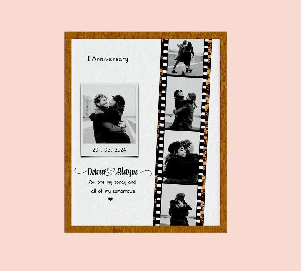 First Anniversary Gift for Couple, Custom Polaroid Photo Collage Gift for Friends, Family