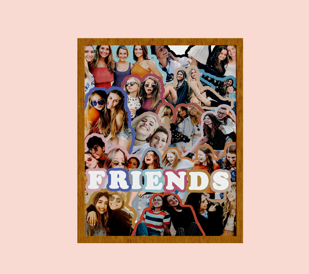 Personalized BFF Photo Collage, Best Friend Gift, Friendship's Day Gift, Bestie Photo Collage