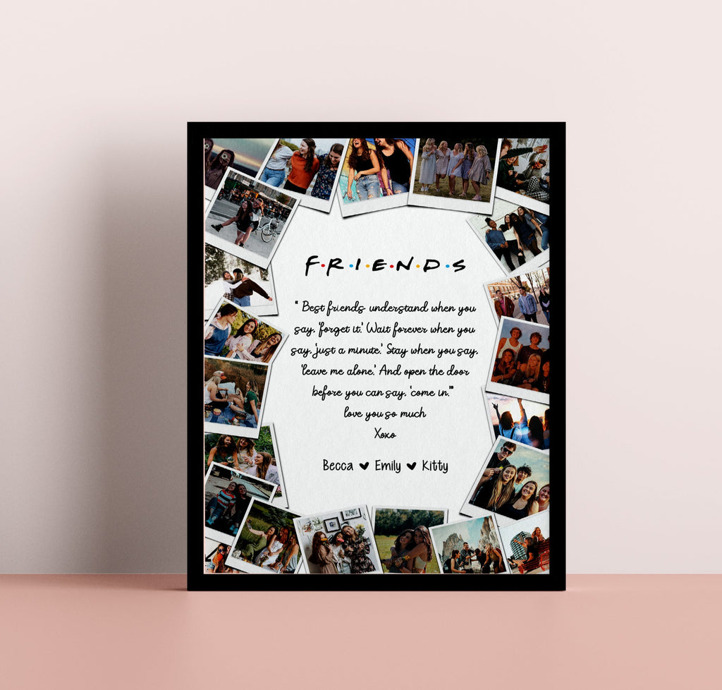 Best Friend Gifts, Best Friends Photo Collage, Personalized Best Friend Keepsake, Bestie Gift