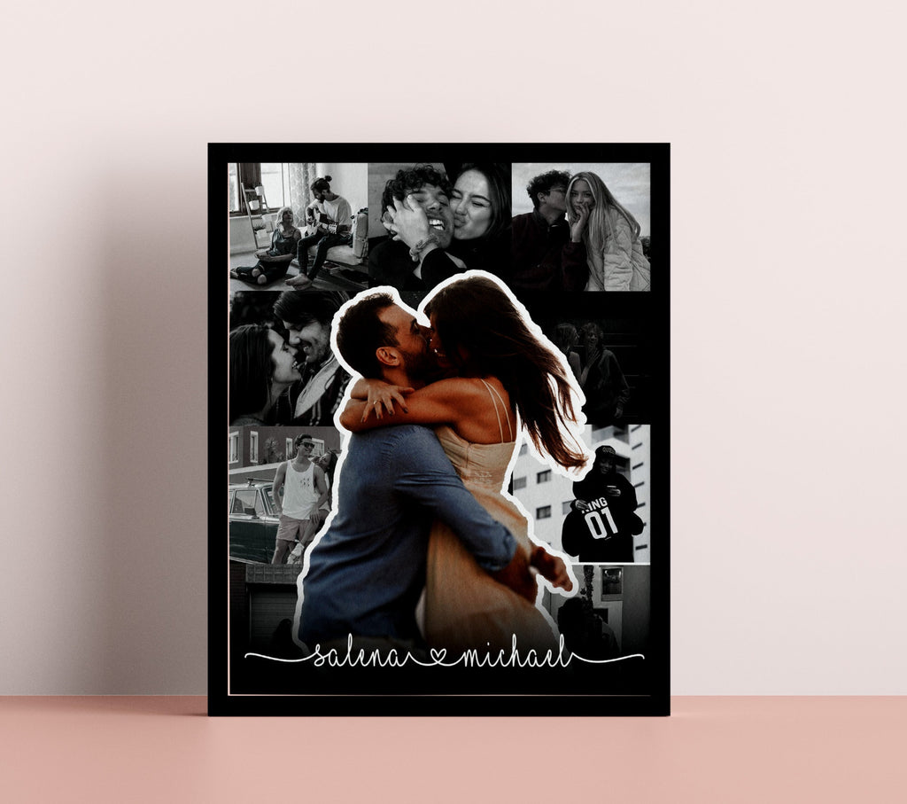 First Valentine's Day Gift, Custom Personalized photo collage for Anniversary