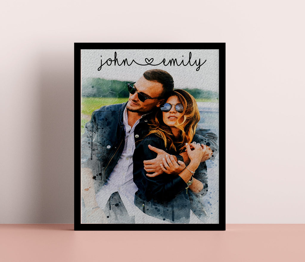 Custom Watercolor Painting From Photo, Engagement Gifts for Couple, Wedding Anniversary Gifts