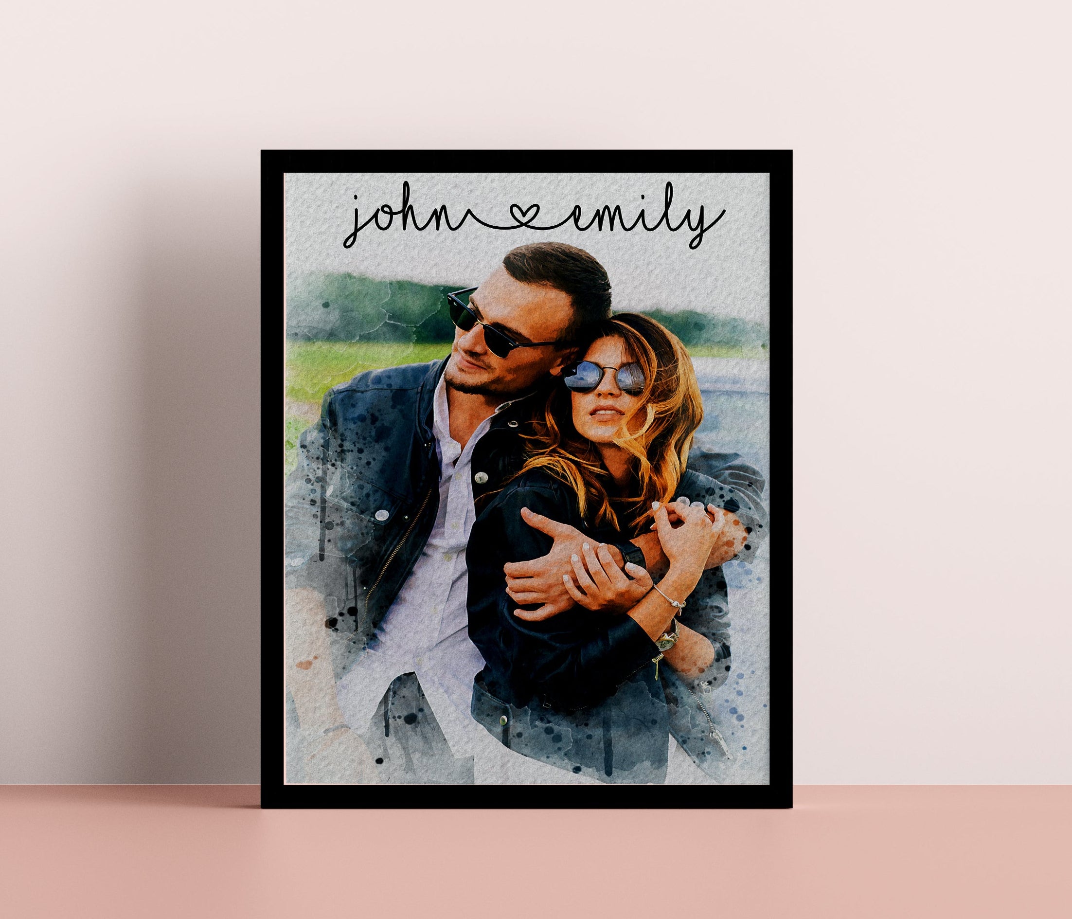 Custom Watercolor Painting From Photo, Engagement Gifts for Couple, Wedding Anniversary Gifts
