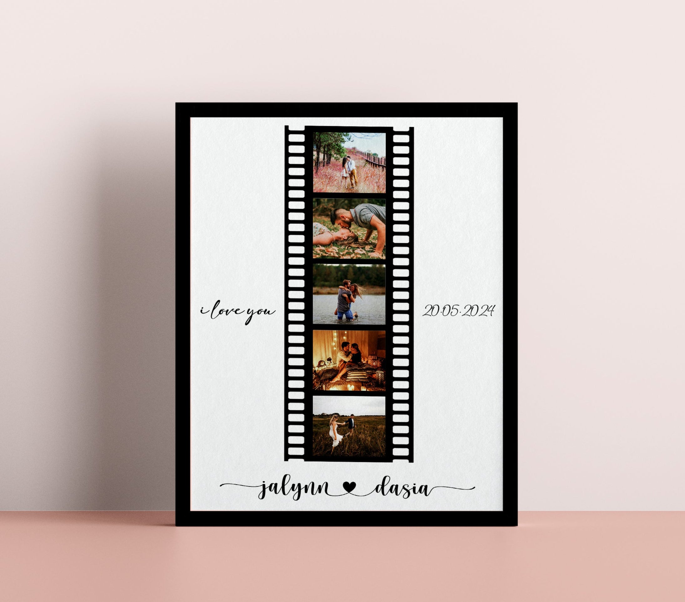 First Anniversary Gift, Custom Polaroid Photo Collage, Personalized Couple Keepsake, 1st Year Memory Art