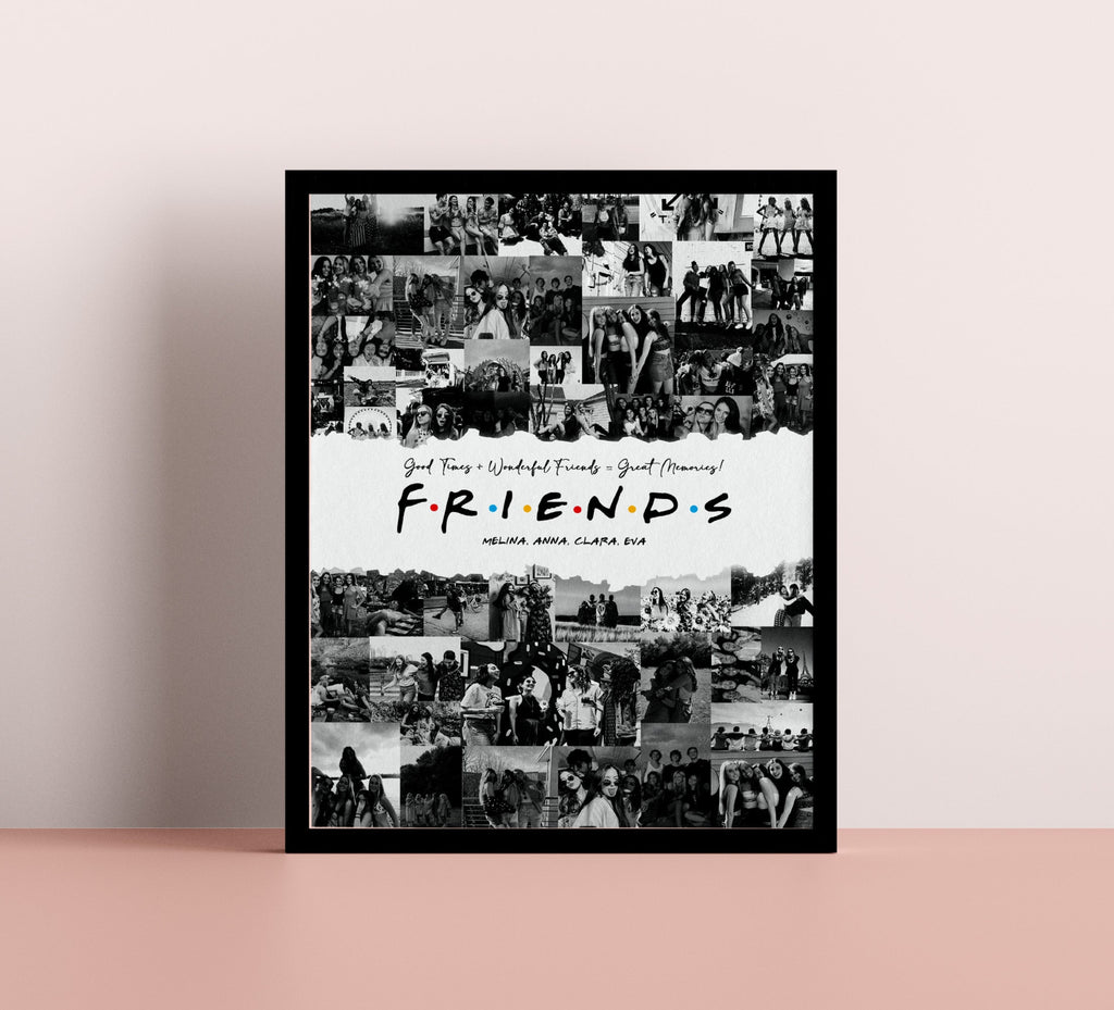 Best Friend Photo Collage, Personalized Bff Photo Collage, Best Friend Photo Gift, Bestie Custom Photo Collage