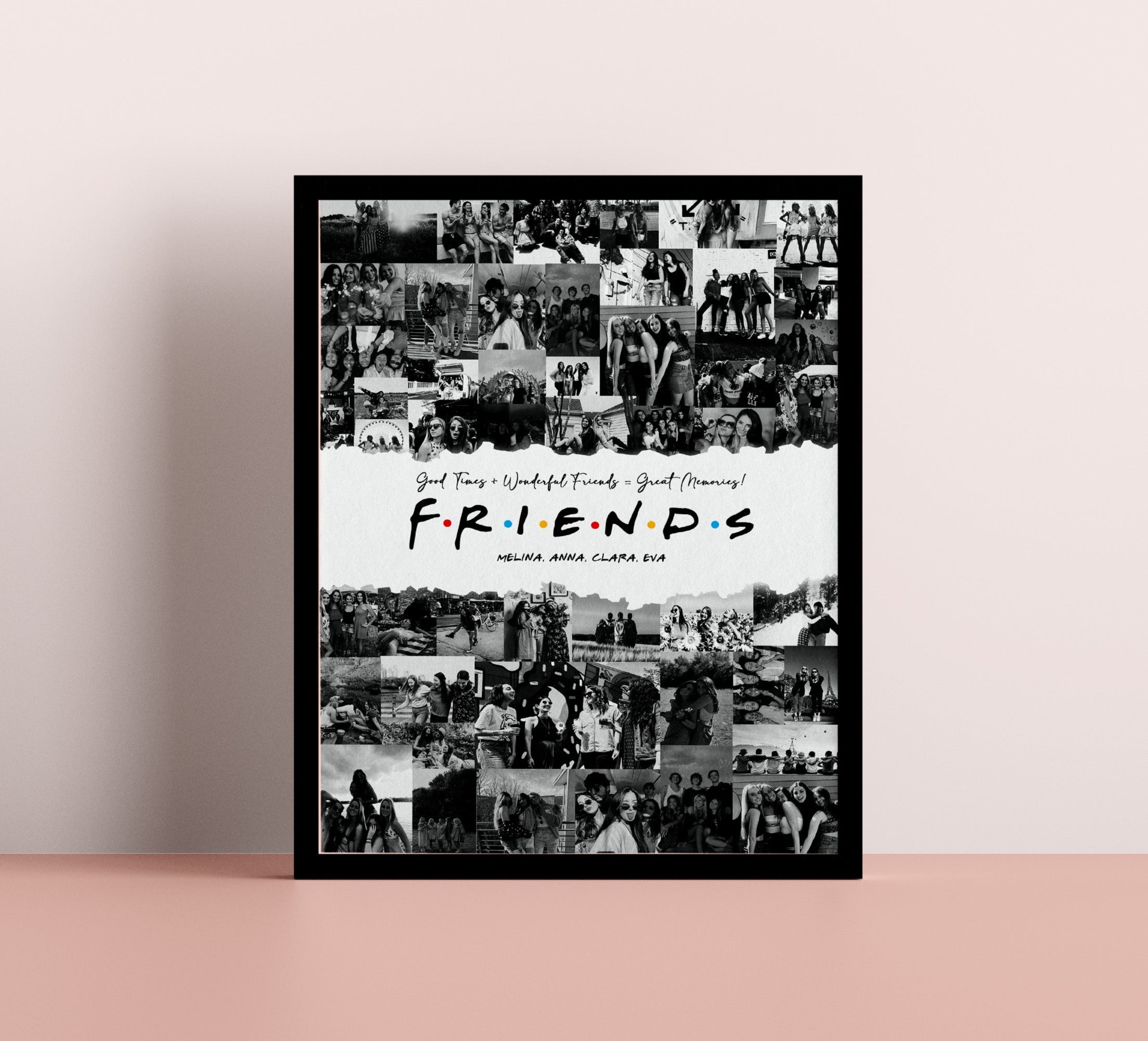 Best Friend Photo Collage, Personalized Bff Photo Collage, Best Friend Photo Gift, Bestie Custom Photo Collage