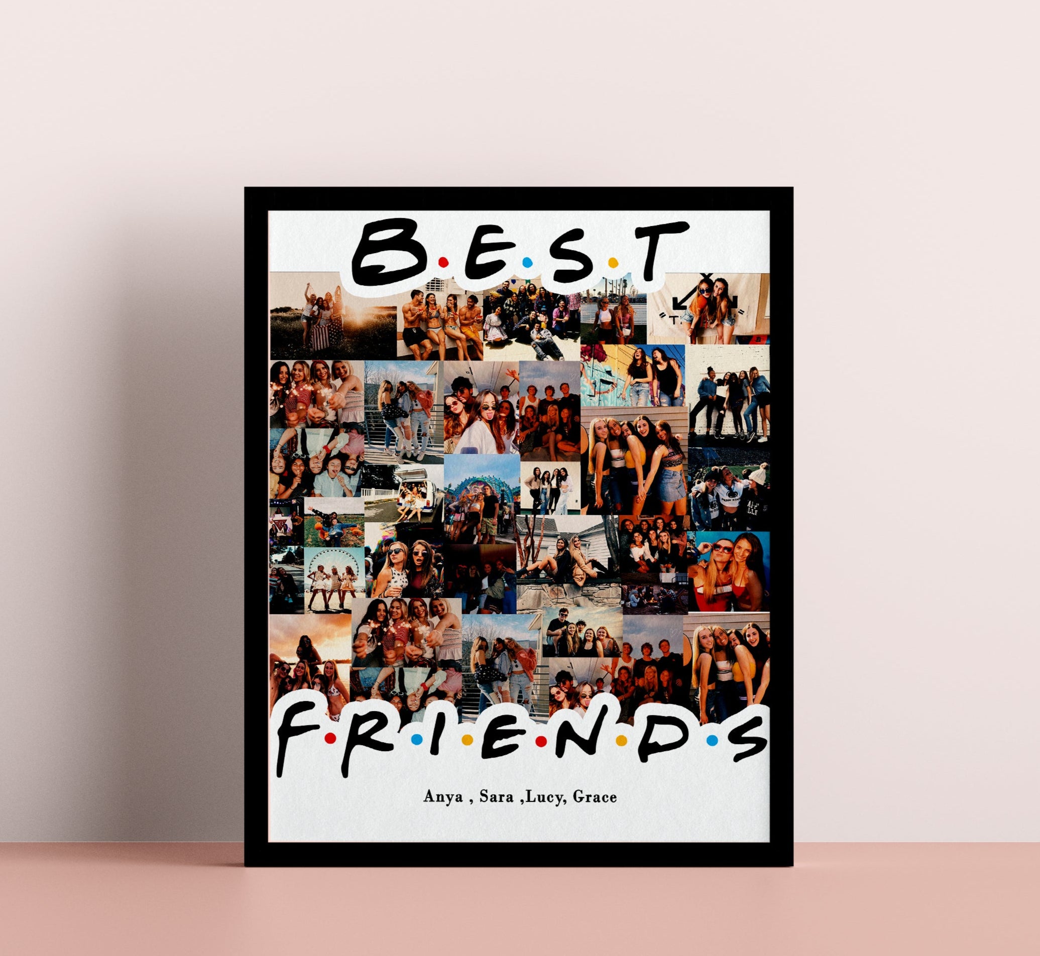Bestie Personalized Collage, Gift for Best Friend, Photo BFF gift, the perfect way to showcase moments