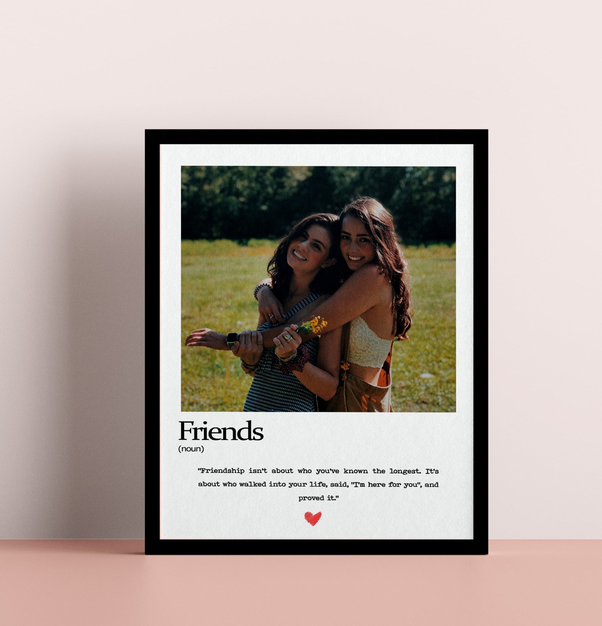 Custom Friend prints, Personalized Best Friend Portrait, Best friends custom gift picture