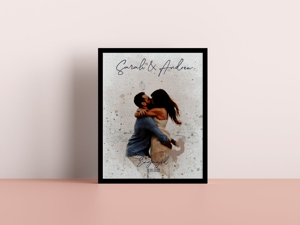 Personalized Anniversary Gift for Couple, Engagement Gift, Wedding Anniversary gift for couple