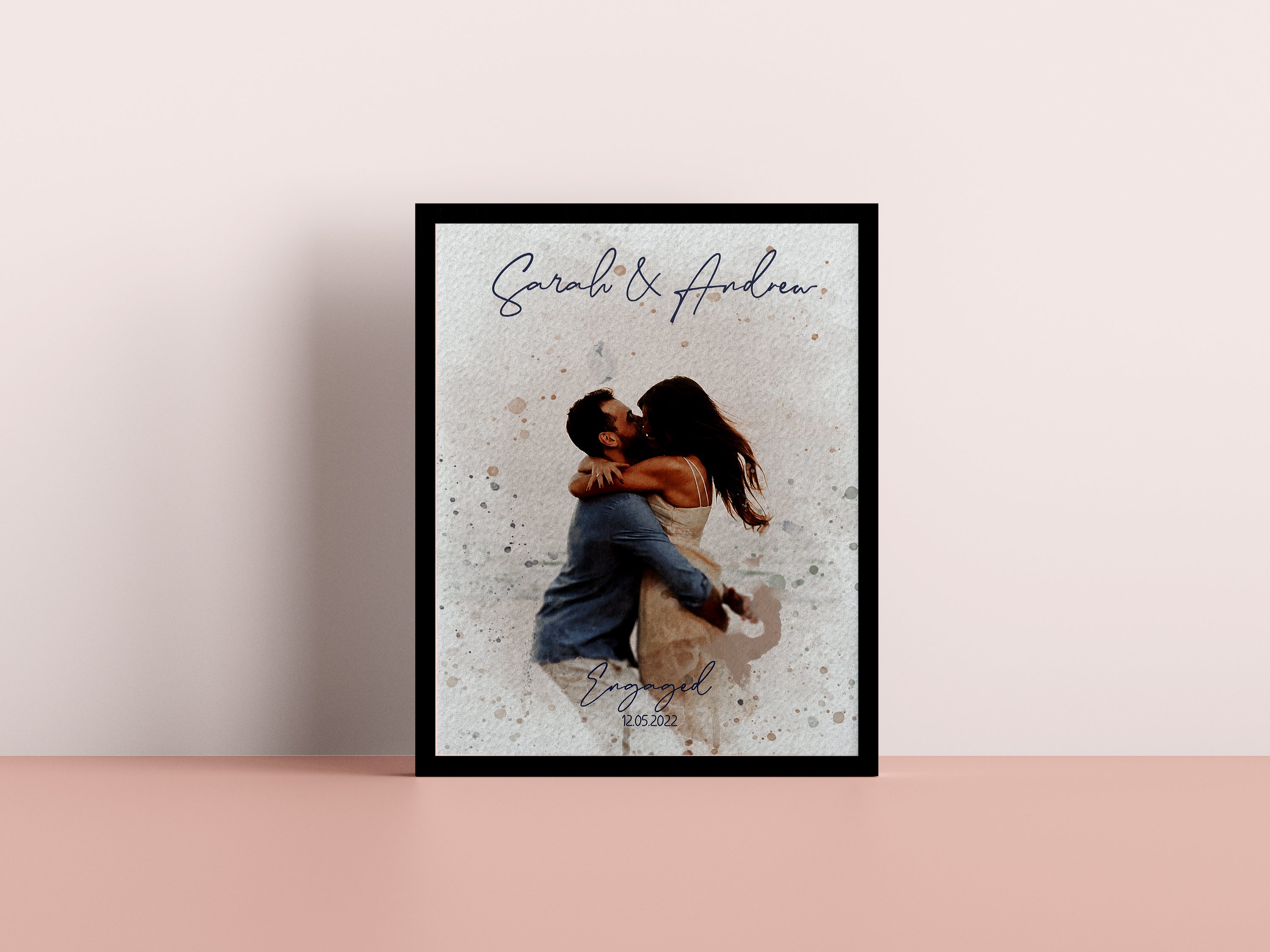 Personalized Anniversary Gift for Couple, Engagement Gift, Wedding Anniversary gift for couple