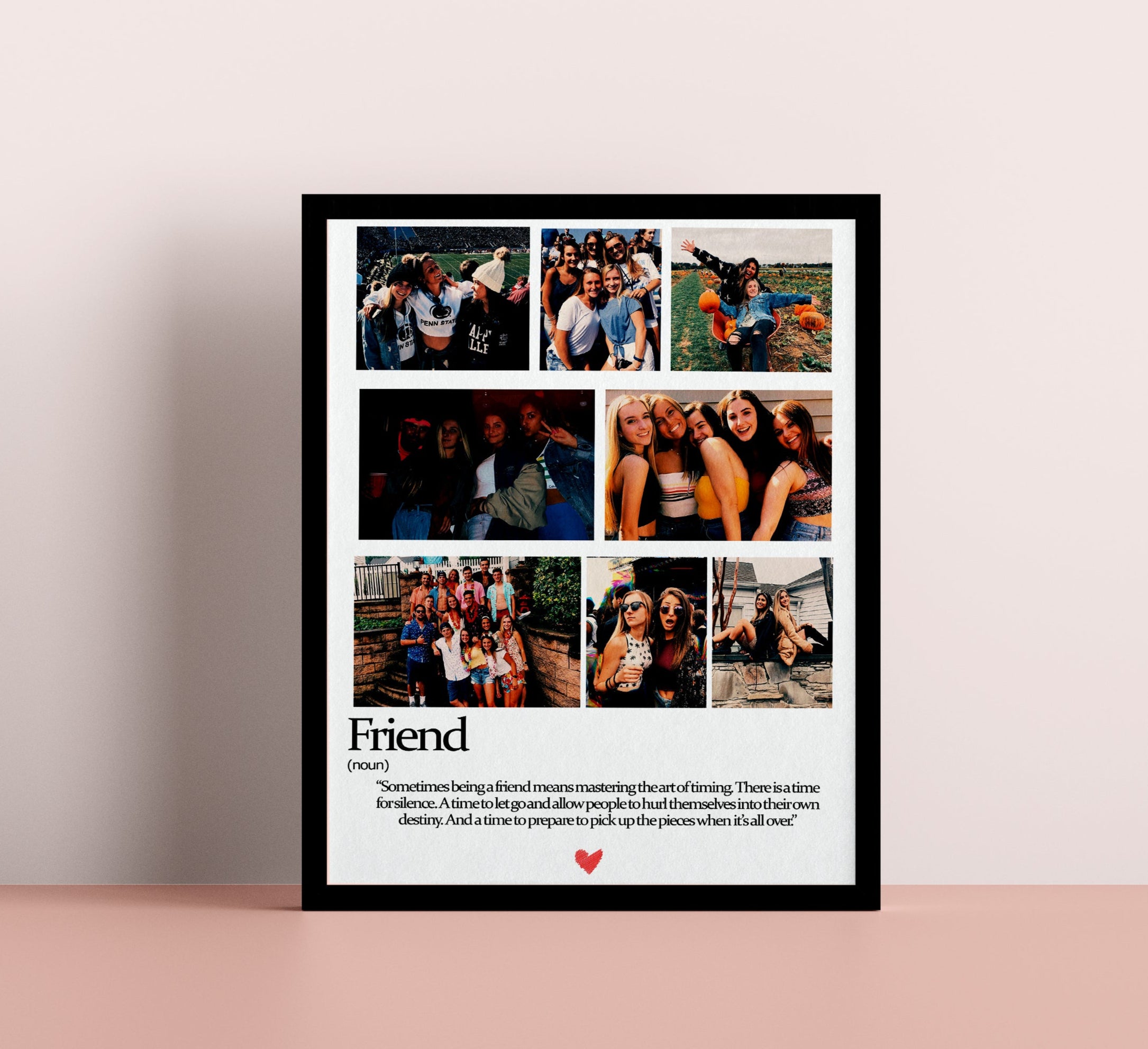 Bestie Custom Photo Collage, Personalized BFF gift, Personalized Gift for Friend, wikipedia style gift