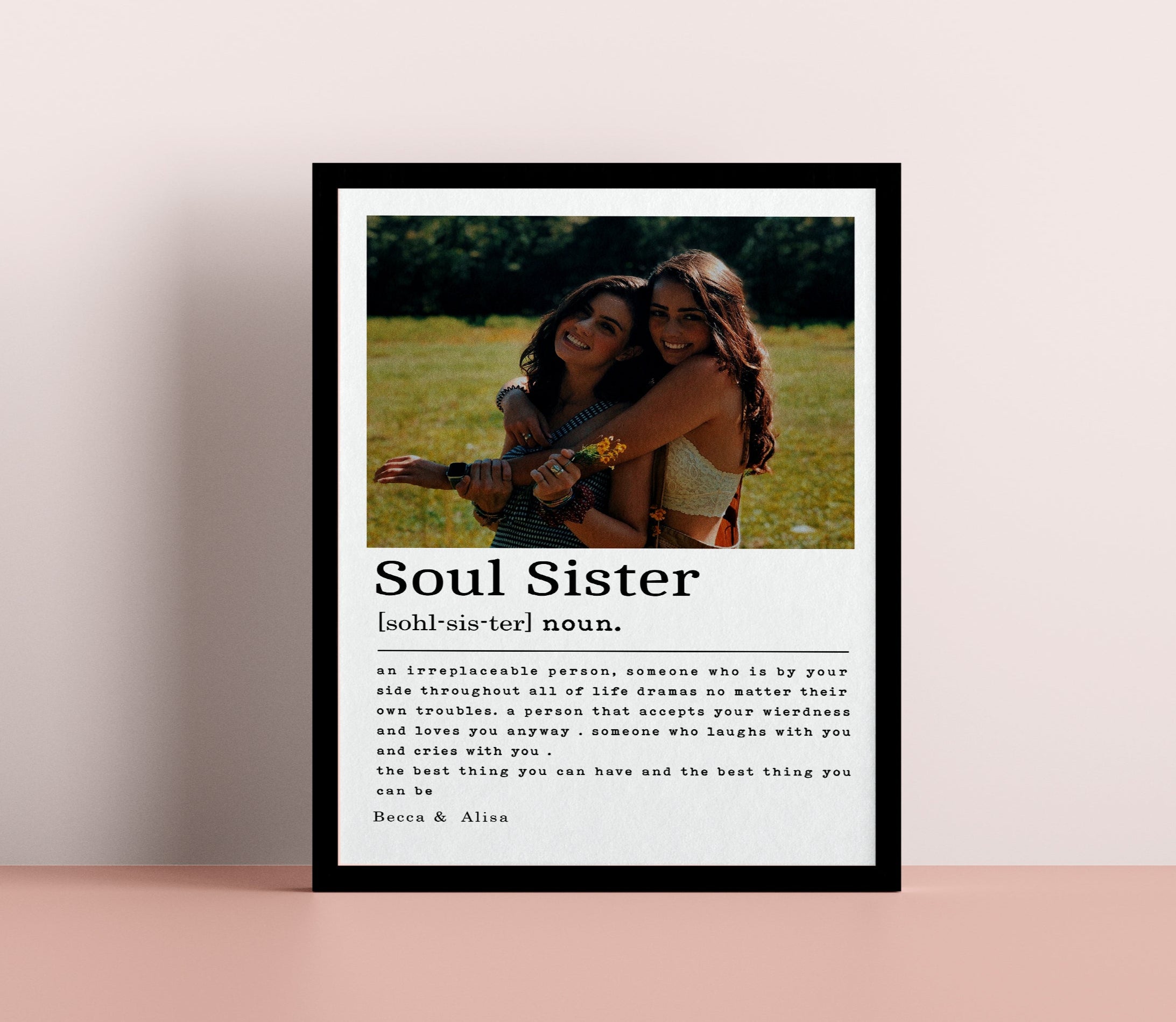 Soul Sister Definition, Best Friend Birthday Gift, Personalized Gift For BFF