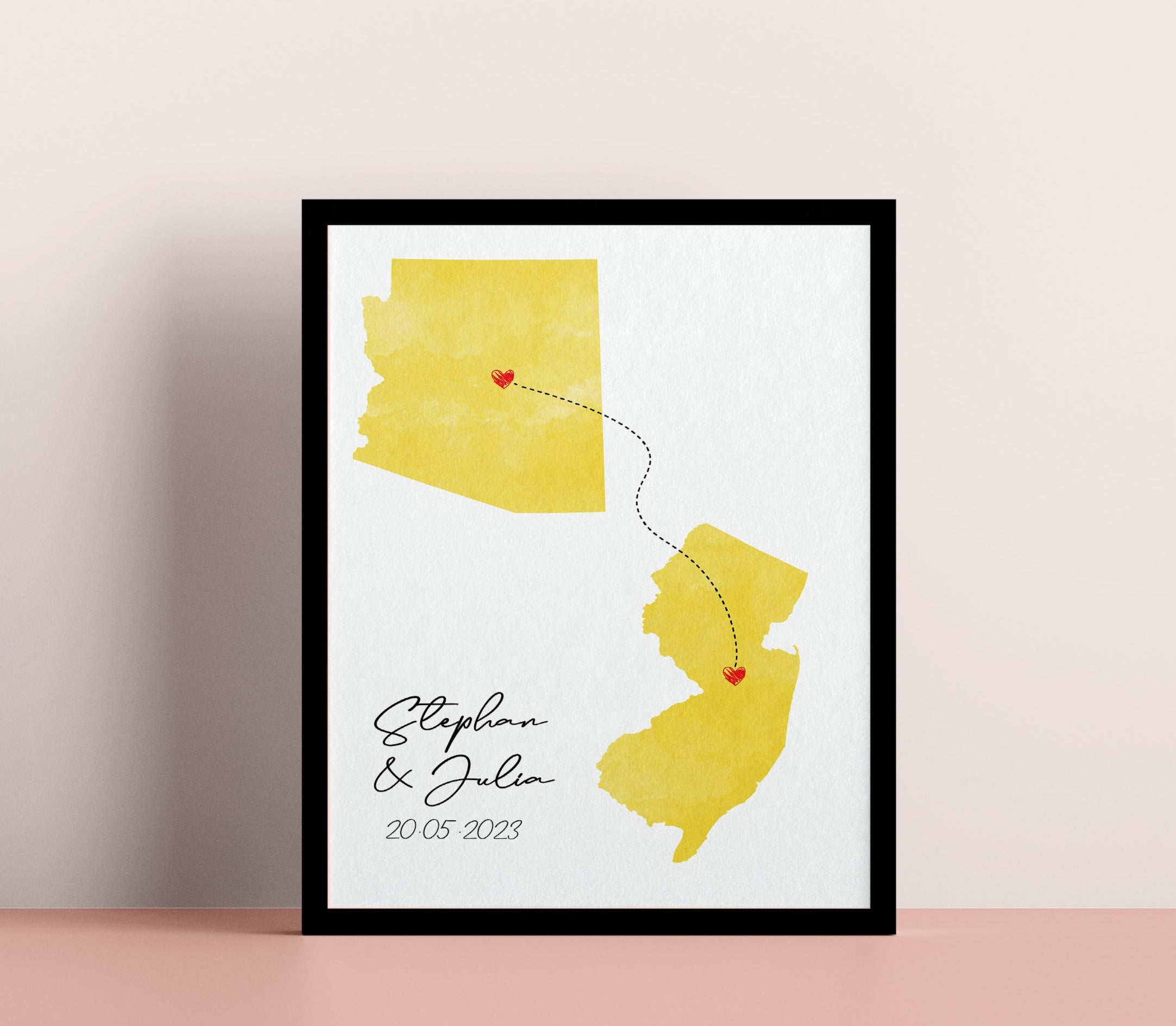State To State Gift, Christmas Gift, Long Distance Gift Long Distance Friendship, Moving Gift