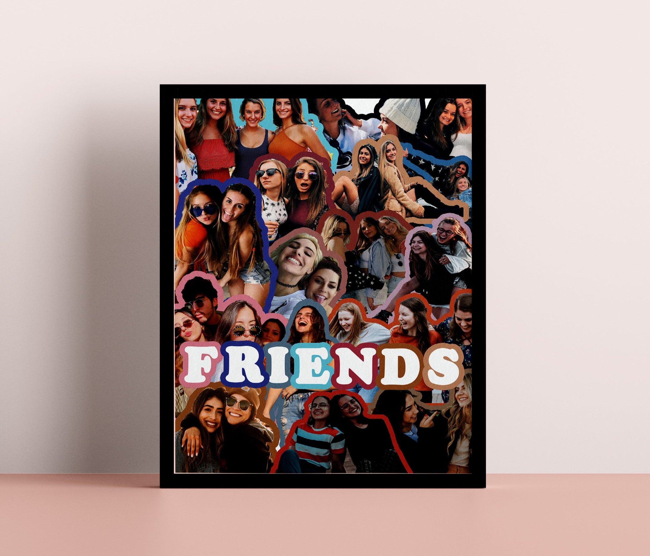 Personalized BFF Photo Collage, Best Friend Gift, Friendship's Day Gift, Bestie Photo Collage