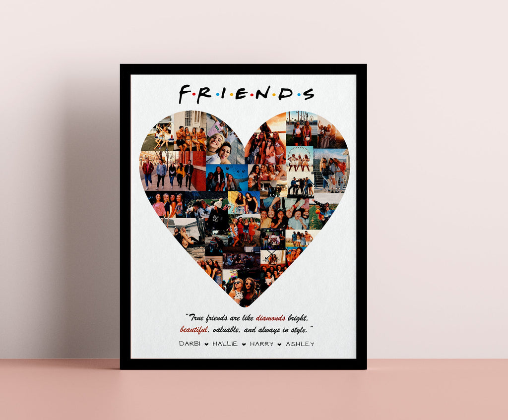 Best Friend Birthday Custom Gift, Personalised Birthday Present for Bestie, Best Friend Photo Print, Birthday Gift for Sister