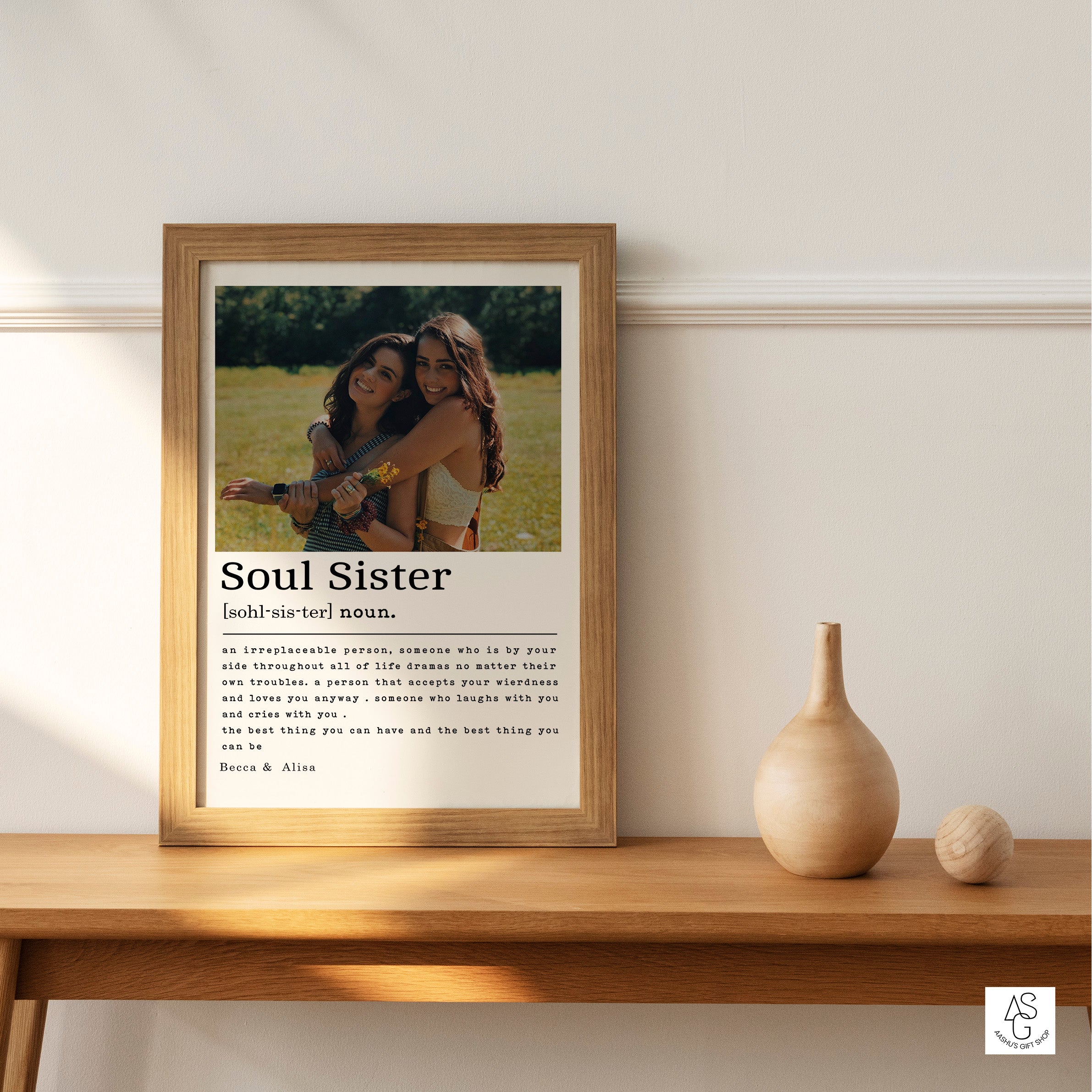 Soul Sister Definition, Best Friend Birthday Gift, Personalized Gift For BFF