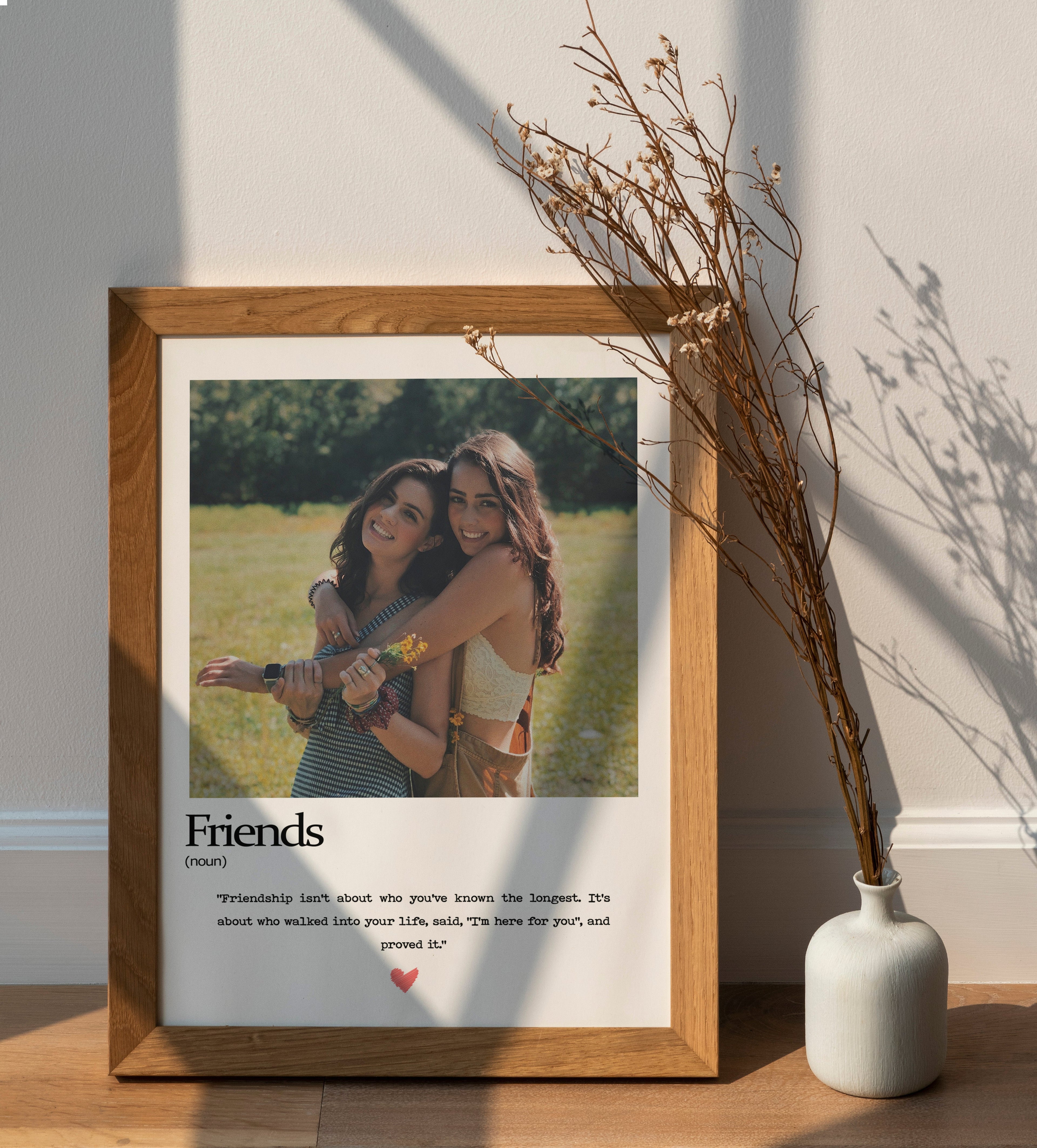 Custom Friend prints, Personalized Best Friend Portrait, Best friends custom gift picture