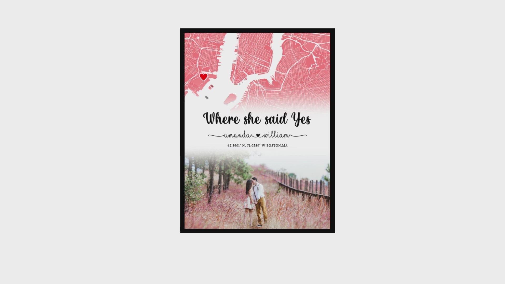 Location Art Print, Custom Location Map, Love Map Wall Art, First Date Map,Wedding Map Gift, Engagement Map